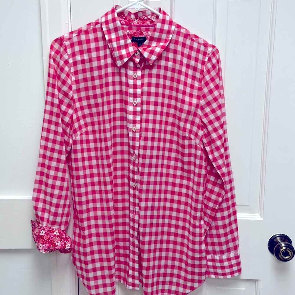 Talbot’s gingham spring shirt